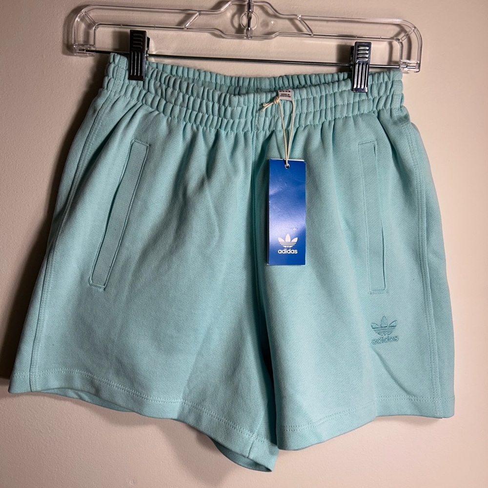 Adidas Sky Blue Elastic Shorts